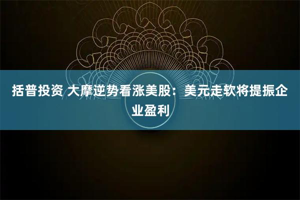 括普投资 大摩逆势看涨美股：美元走软将提振企业盈利